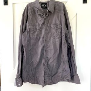 Buckle Black button up shirt
